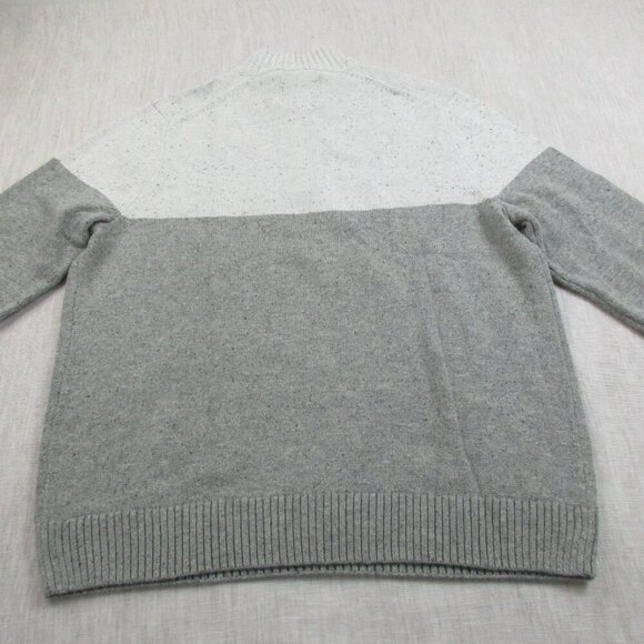 Sonoma Goods For Life Sweater Mens 2XL Gray Beige Ribbed Hem Super Soft 1/4 Zip - Picture 2 of 11
